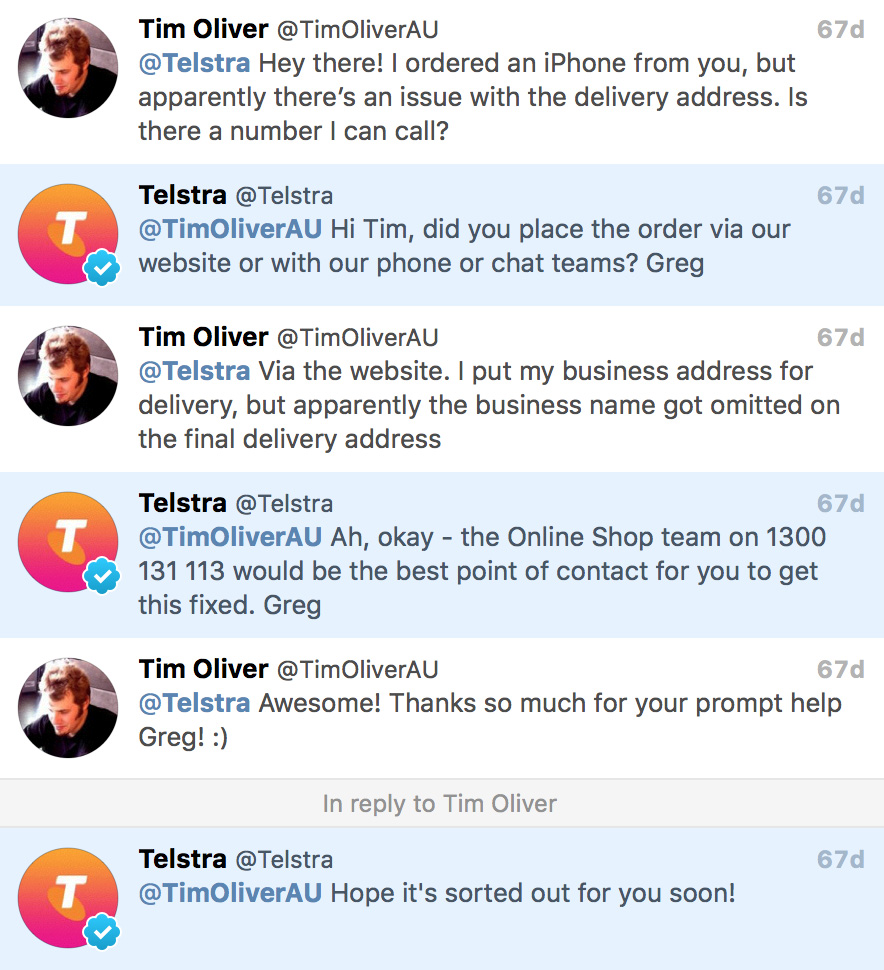 Business telstra live chat Account Management